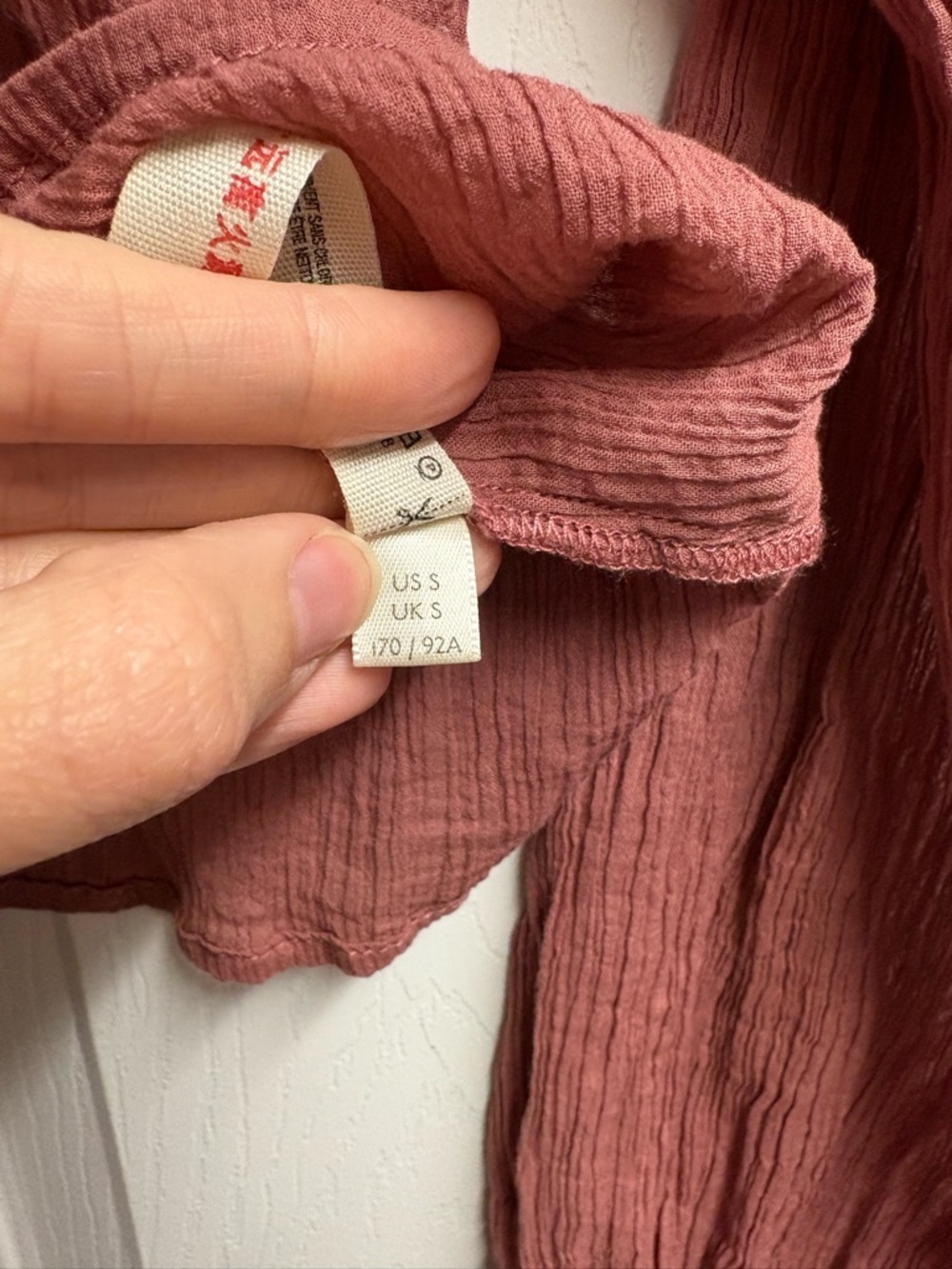 Free People 100% Cotton Rose Colored Button Down Long Sleeve Blouse Small - Picture 4 of 4